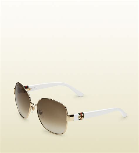 gucci gold and blue sunglasses|Gucci sunglasses gold women sunglasses.